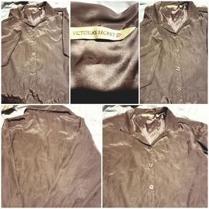 Long sleeved Satin Sleep Shirt